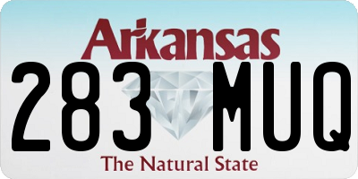 AR license plate 283MUQ