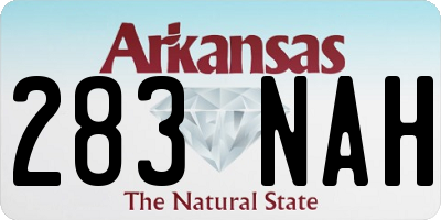 AR license plate 283NAH
