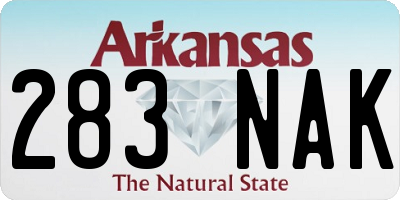 AR license plate 283NAK