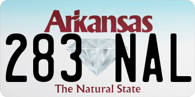 AR license plate 283NAL
