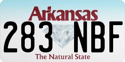 AR license plate 283NBF