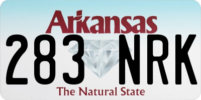 AR license plate 283NRK