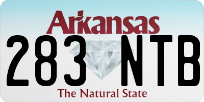 AR license plate 283NTB