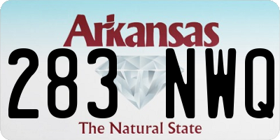 AR license plate 283NWQ