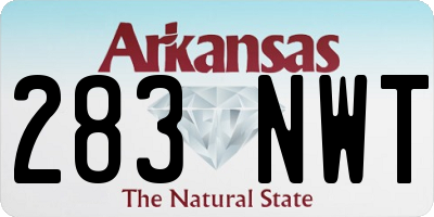 AR license plate 283NWT