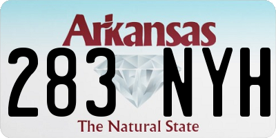 AR license plate 283NYH