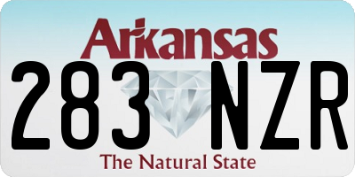 AR license plate 283NZR