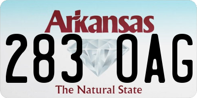 AR license plate 283OAG