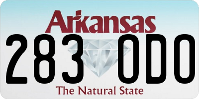 AR license plate 283ODO