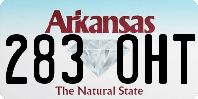 AR license plate 283OHT