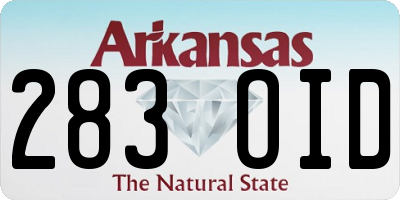 AR license plate 283OID