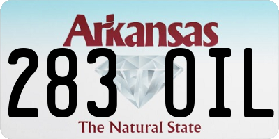 AR license plate 283OIL