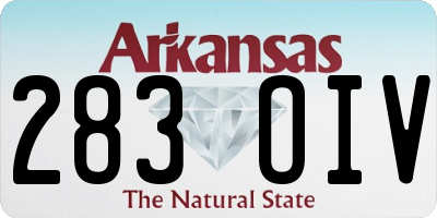 AR license plate 283OIV