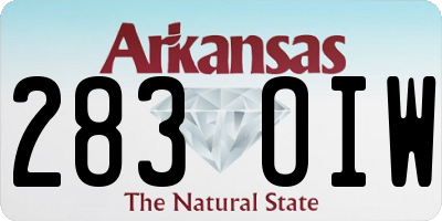 AR license plate 283OIW