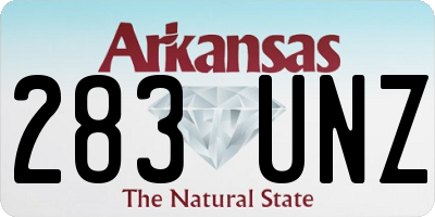 AR license plate 283UNZ