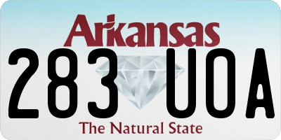 AR license plate 283UOA