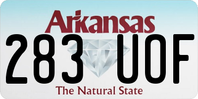 AR license plate 283UOF