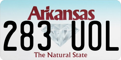 AR license plate 283UOL