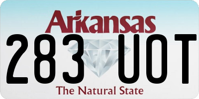 AR license plate 283UOT