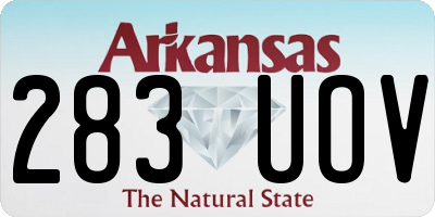 AR license plate 283UOV