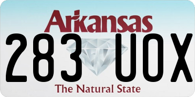 AR license plate 283UOX