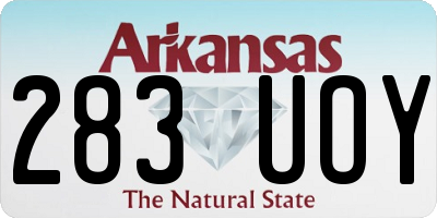 AR license plate 283UOY