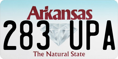AR license plate 283UPA
