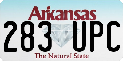 AR license plate 283UPC