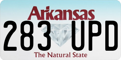 AR license plate 283UPD