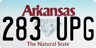 AR license plate 283UPG
