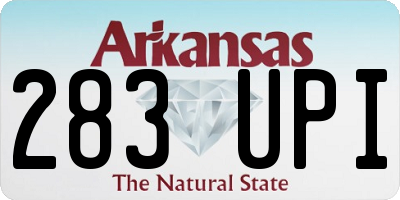 AR license plate 283UPI