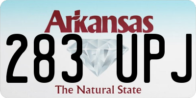 AR license plate 283UPJ