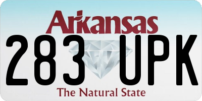 AR license plate 283UPK