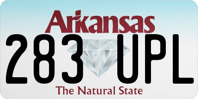 AR license plate 283UPL