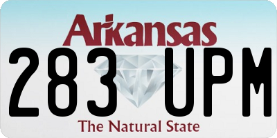 AR license plate 283UPM
