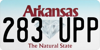 AR license plate 283UPP