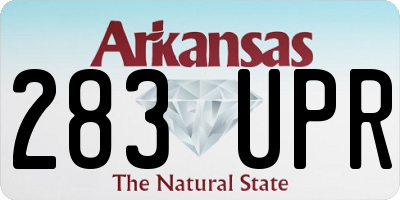 AR license plate 283UPR