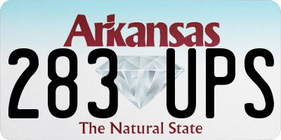 AR license plate 283UPS