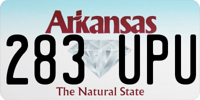 AR license plate 283UPU