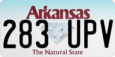 AR license plate 283UPV