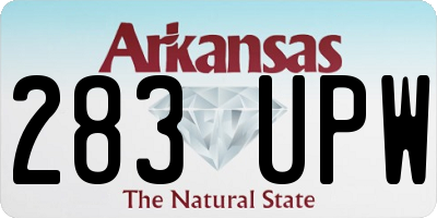 AR license plate 283UPW