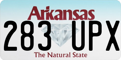 AR license plate 283UPX