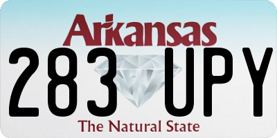 AR license plate 283UPY