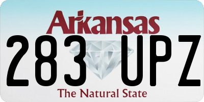 AR license plate 283UPZ