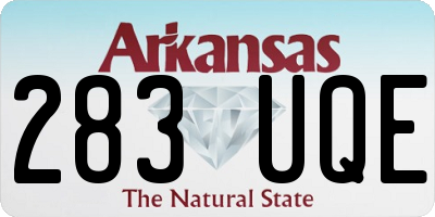 AR license plate 283UQE