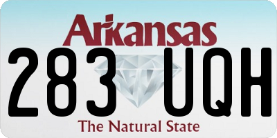 AR license plate 283UQH