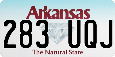 AR license plate 283UQJ