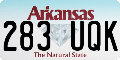 AR license plate 283UQK