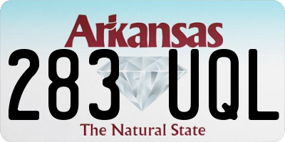 AR license plate 283UQL