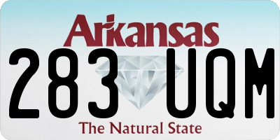 AR license plate 283UQM